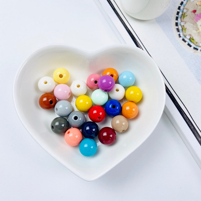 페일톤 컬러 아크릴 구슬비즈(20g), 혼합10mm, 1개