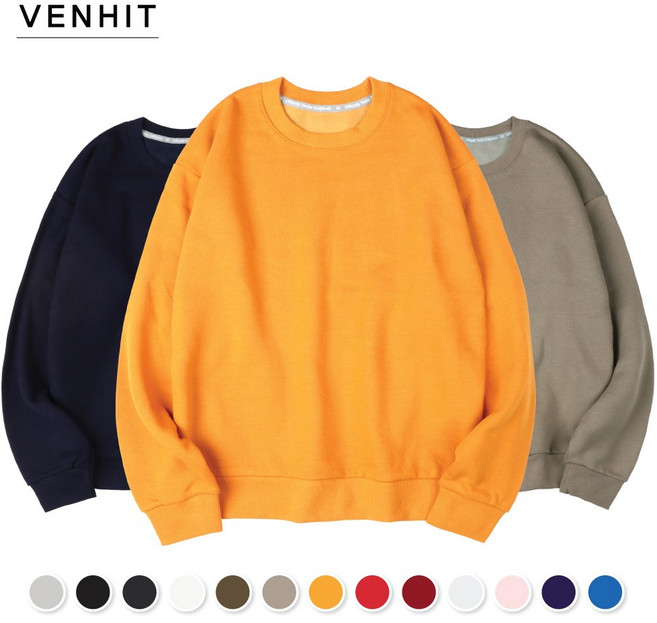 벤힛 세미 오버핏 특양면 무지 맨투맨