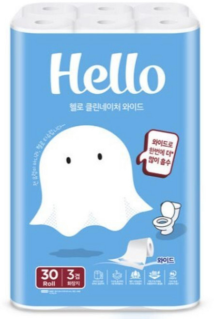 헬로 클린네이처 와이드, 30m, 30롤, 12개