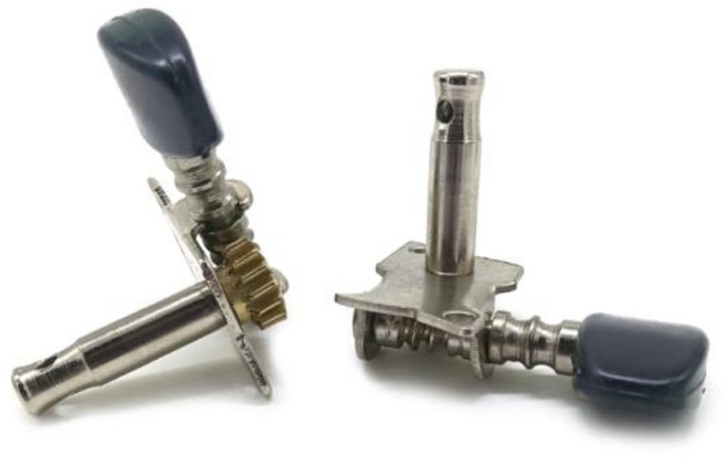 2R 튜닝 페그 머신 헤드 컴팩트 기타 액세서리 4 현 우쿨렐레 키 스틸 세트가있는 F2TC, 한개옵션2