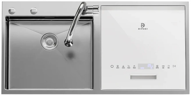식기세척기 6인용 대용량 완전 자동 빌트인 건조 살균 보관 가정용, 01 White, 24kg, 1