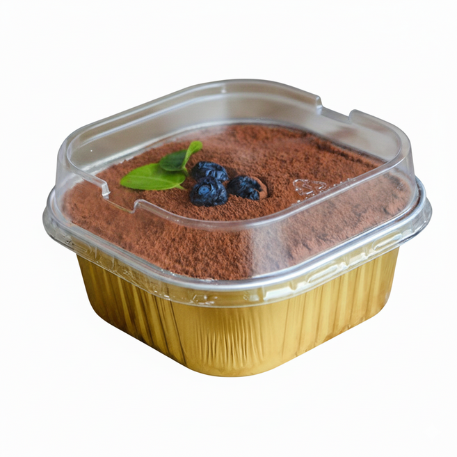티라미수 알루미늄 용기 300ml 골드 뚜껑포함 보틀케이크, 1세트, 100개입