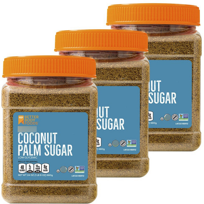 베터바디푸즈 코코넛 팜 슈가 로우 글리세믹, 3개, 680g