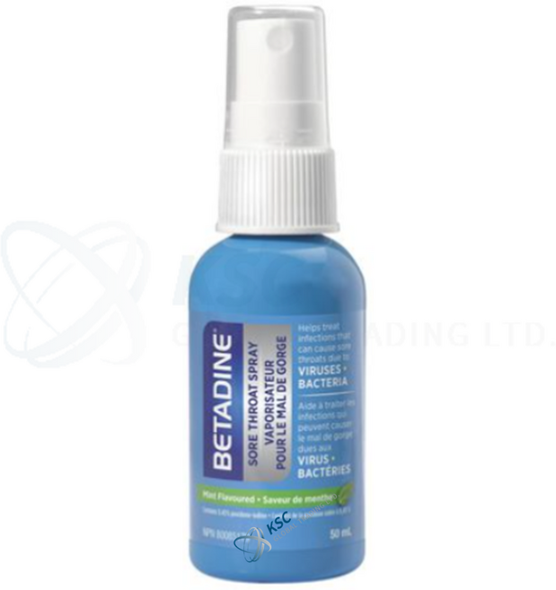 베타딘 인후 스프레이 50ml+정품증명서 BC#1341350 캐나다 직배송, 1개, 50ml