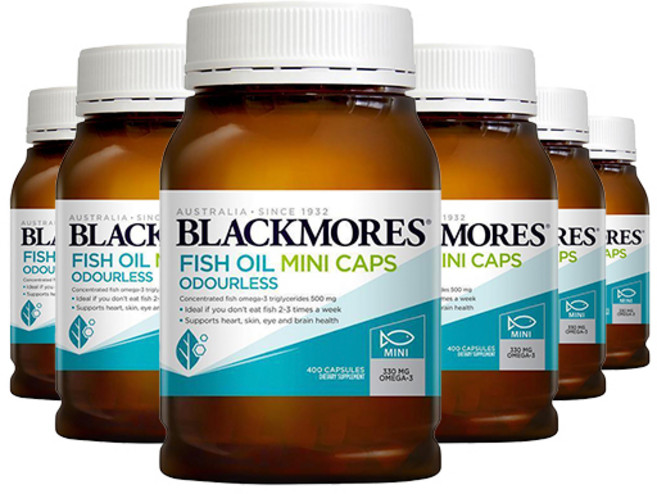 [블랙모어스] 무취 피쉬오일 미니 400정 X6, 6개