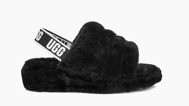 [국내무료배송] 우먼스 어그 플러프 예 슬라이드 퍼 슬리퍼 블랙 ugg YEAH