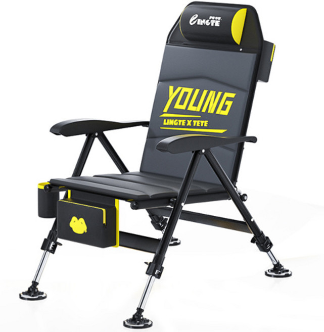 SEONGJINCHI 민물낚시의자 패드탈부착형 캠핑의자, 1개, 블랙노랑/페키지1