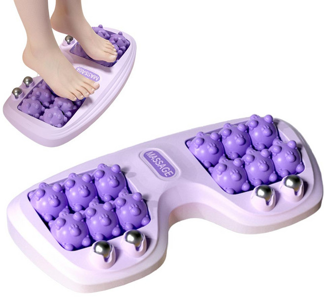 깔끔더하기 발바닥 지압기 롤러 마사지, 퍼플, 1개