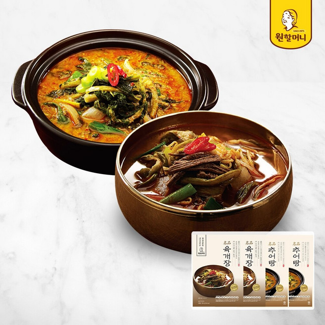 [원할머니] 명품육개장2팩+명품추어탕(우거지)2팩, 2.22kg, 1개