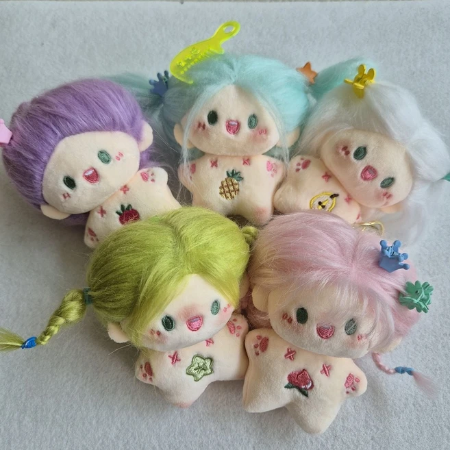 지오몽 후르츠 10cm 인형 별자리 인형 무속성 아이돌 인형 키링 가방걸이 백참, 핑크, 1개 - 쿠팡