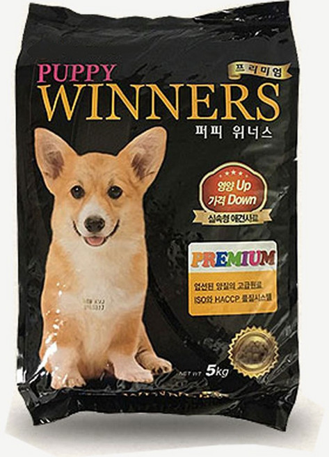 사조동아원 프리미엄 퍼피 위너스 건식사료, 곡물, 5kg, 5개