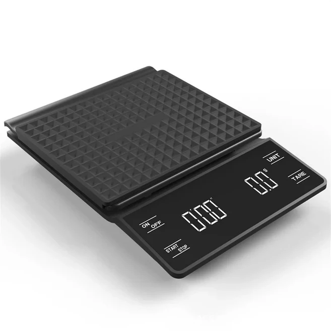 3kg/0.1g 커피 저울 타이머 포함 주방 도구 디지털 다기능 저울 푸어 오버 드립 에스프레소 저울 LCD 디스, 02 Battery version, 1