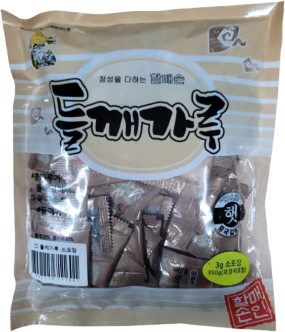 할매손 일회용 들깨가루 소포장/배달용/업소용/가정용, 4개, 350g