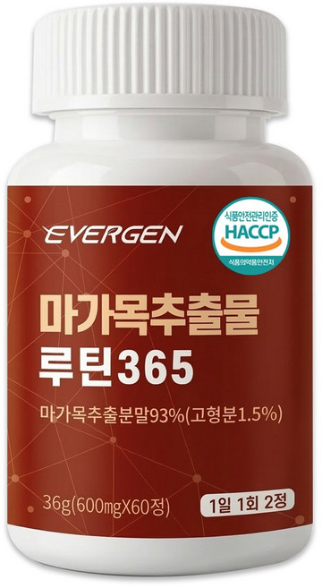 에버젠 마가목 추출물 루틴365 식약처 HACCP 인증, 1개, 60정