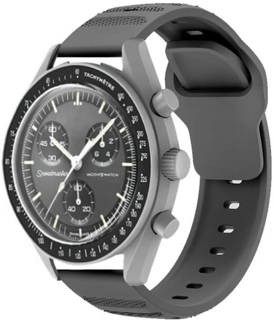 손목시계줄 오메가x 스와치 스피드마스터 문스와치용 실리콘 스포츠 스트랩 퀵릴리즈 워치 밴드 남성 여성 팔찌 교체 20mm