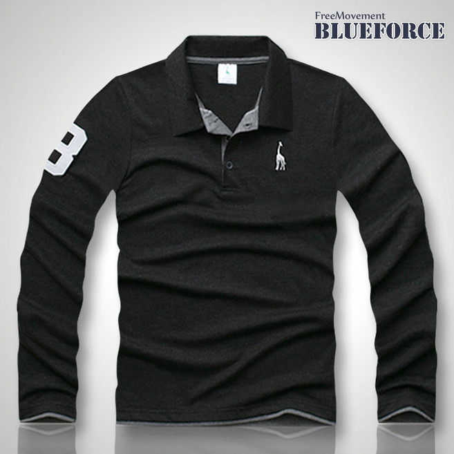 블루포스 남성용 젠페 긴팔카라티 남자 티셔츠 남성 봄 가을 골프티 단체티 남녀공용 커플티 [국내생산]
