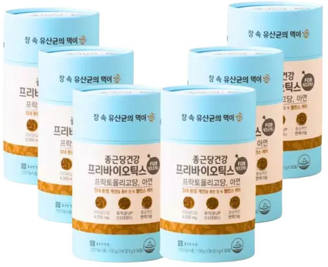 종근당건강 프리바이오틱스 FOS 에프오에스 30포 x6개, 15g, 6박스