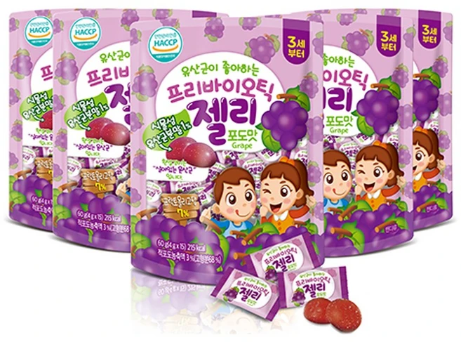 프리바이오틱 유산균 비타민 구미젤리, 60g, 5개 - 쿠팡