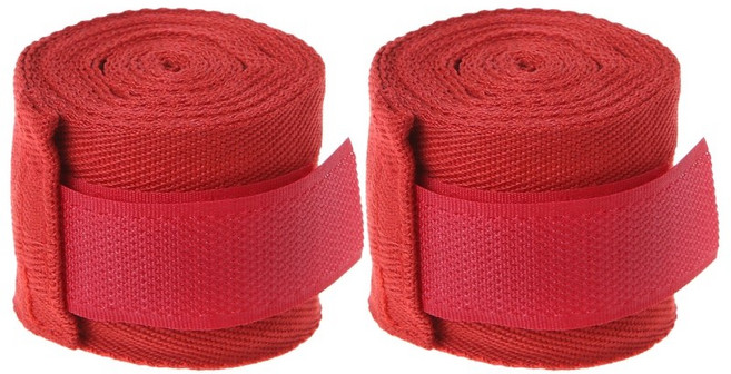 j1he 2pcs 권투 붕대 손목 랩 복싱 스포츠 Muay Thai Handwraps Loves, 02 2.5m Red, 1개