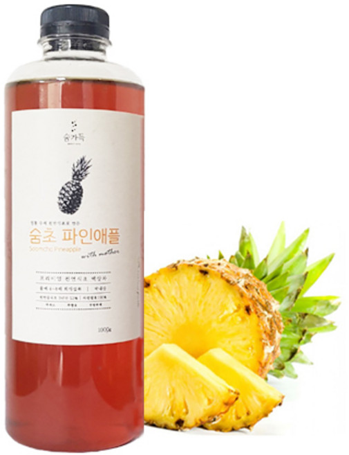 숨초 천연 발효 파인애플 식초 자연발효 1kg, 1L, 1개