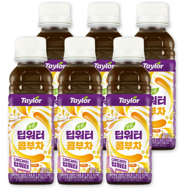 [테일러팜스] [ 공식] 푸룬 딥워터콤부차 180ml x 6병, 6개