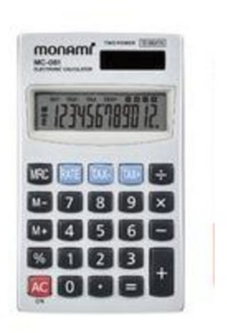 모나미 계산기 MC-081, 회색, 1개