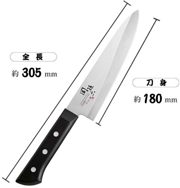 日本貝印KAI 關孫六 系列 日本原裝進口, 1個, 180mm牛刀 (AE-2902), 萌黃