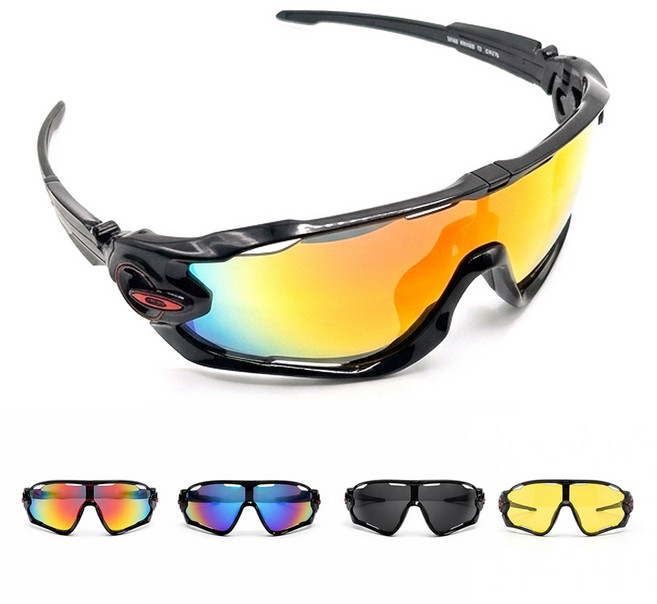 더트렌드스타일 스포츠 선글라스 골프 자전거 조깅 낚시 남녀공용, 1개, 04 옐로우나이트