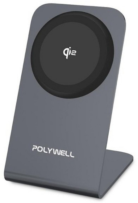 POLYWELL Qi2 磁吸無線充電手機支架 15W, 圖片色, S013P02
