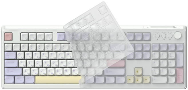 한성컴퓨터 OfficeMaster 유무선 저소음 멤브레인 키보드, Purple Heart, GK104, 제조사축