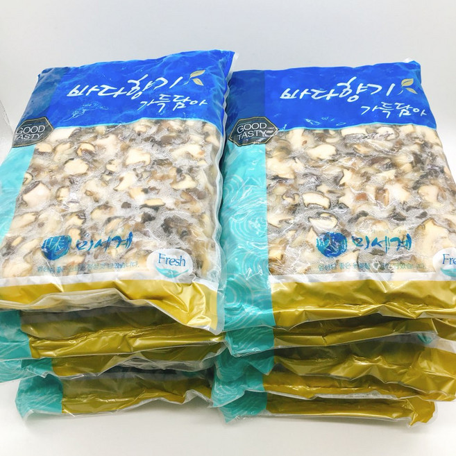 도매/업소용 참소라 슬라이스 1박스(1.3kg X 10개)냉동 자숙소라 절단소라