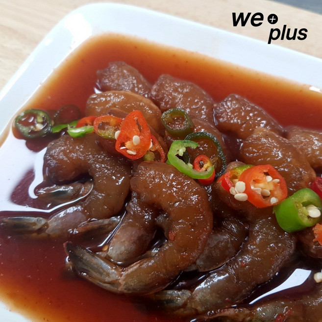 순살 매운 새우장 깐새우장, 5개, 330g