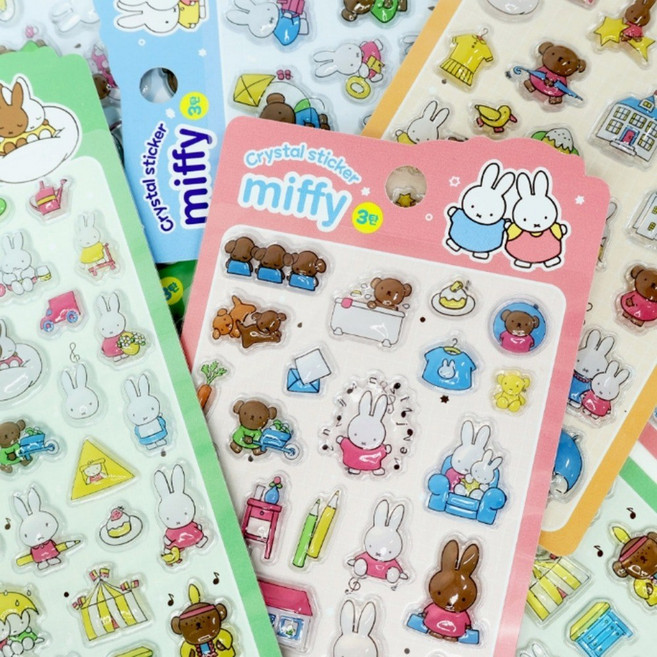 미피 3D 크리스탈 스티커 3탄 4개 세트