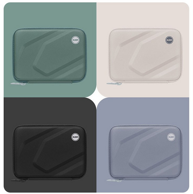 브라이트랩 브라이트랩 파스텔 컬러 외장하드케이스 지퍼형 다용도 외장하드파우치, 퍼플, 1개