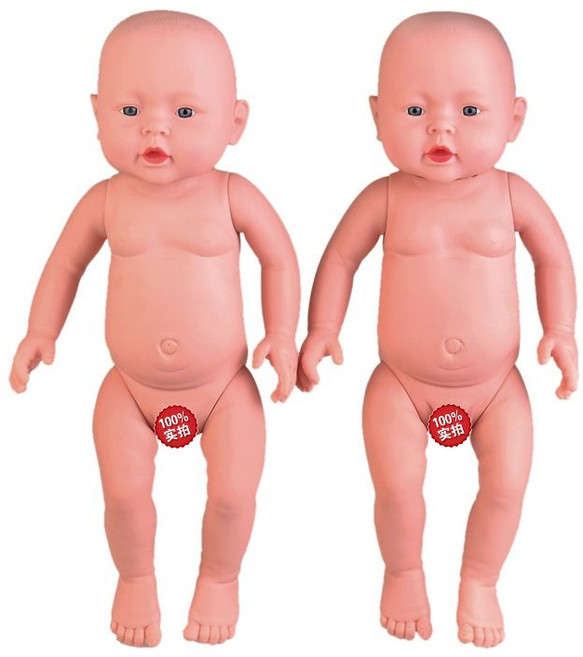 신생아모형 베이비 인형 간호 아기 실리콘 실습 아기인형, 51cm, 51cm 여아 (옷 없음), 1개