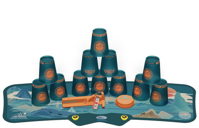 Speed Stacks 競技疊杯, 1個, 2025亞競賽綠色杯子+墊子（現貨