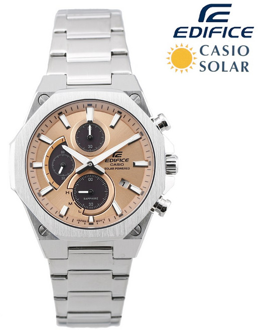 카시오 에디피스 슬림라인 태양광 충전 솔라 손목시계 EFS-S570D-5A