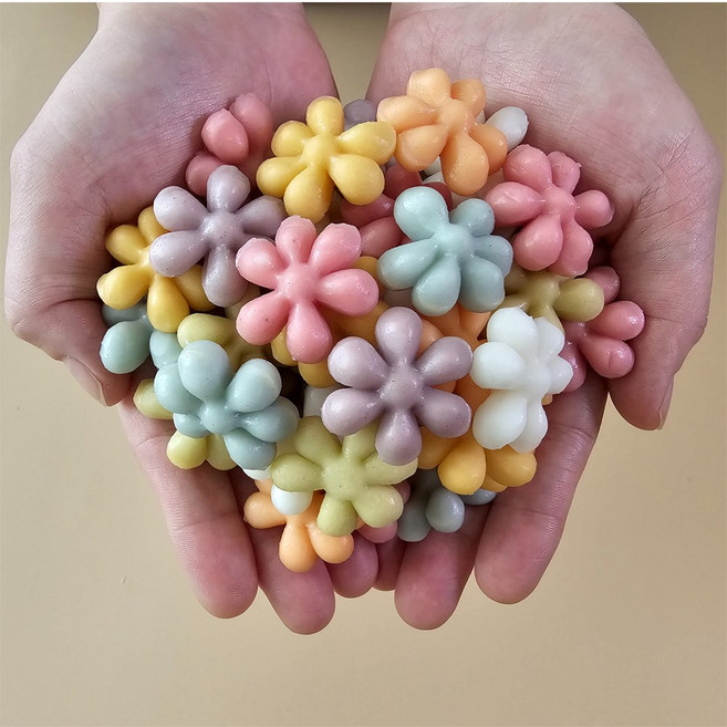 굿푸드365 국산쌀 레인보우 꽃 떡국떡, 1개, 400g