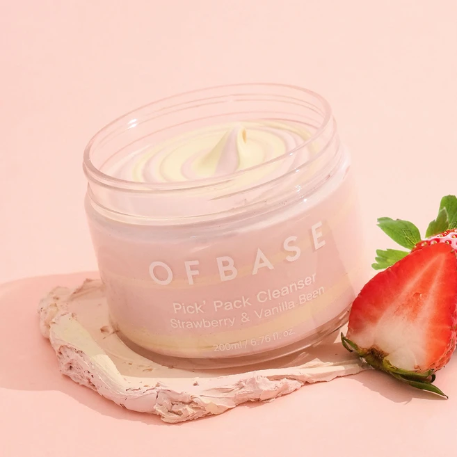 블랙헤드클렌저 오브베이스 픽팩 클렌저 딸기&바닐라빈, 2개, 200ml - 쿠팡