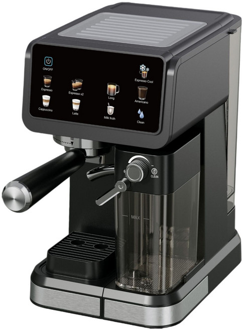 意式咖啡機家用Espresso Machine小型半自動20Bar咖啡機奶泡, 5600智能黑:國內可用110V, 1個, 1L