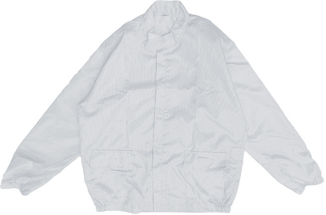 O&H 방진복 긴팔 일반형 모부형 투피스 정전기방진복 방역복 정비복 작업복 방제복 공업용필수품, 화이트(W), XL, 1.정전기 방진복 일반(상의만), 1개