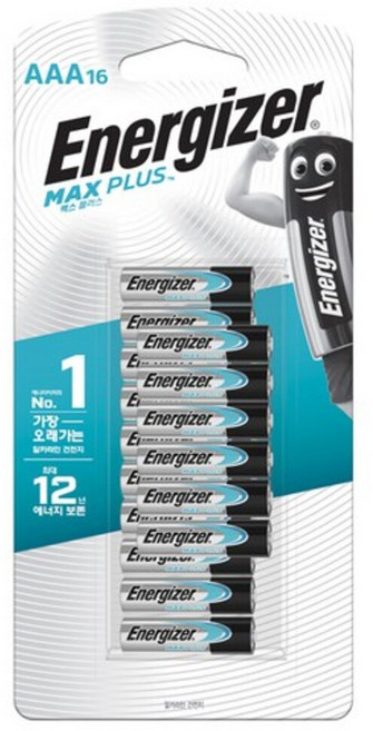 에너자이저 맥스플러스 AAA건전지, 16개입, 1개