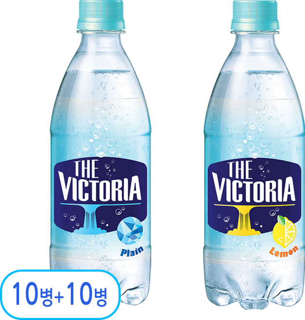 웅진 빅토리아 탄산수 플레인 + 레몬, 1박스, 500ml