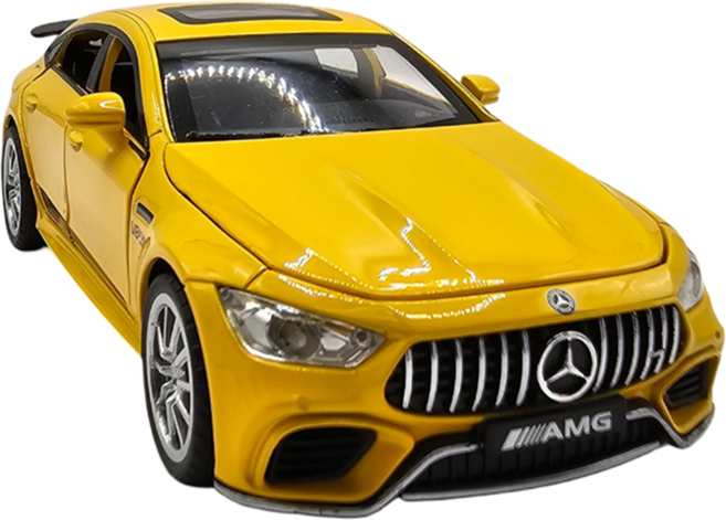벤츠 AMG GT63 4도어 세단 1:32 다이캐스트, 1개, 옐로우