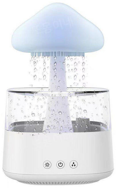빗소리 가습기 비구름 물방울 비구름무드등 인테리어 USB 비내리는 구름, 빗소리+무드등+대용량