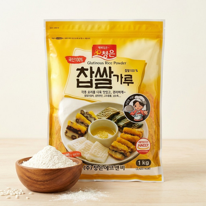 국산 찹쌀가루 1kg 찹쌀전 도넛 인절미용, 1개