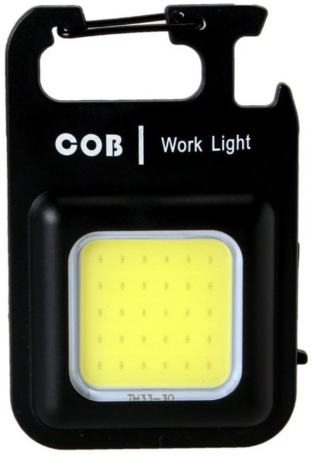 COB多功能工作燈 D扣鑰匙燈 磁吸支架 Type-C充電 露營探照燈, 1個, 極輕量燈扣【贈USB線】
