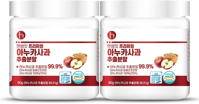엔썸잇 프리미엄 아누카사과 추출분말 100% 비오틴, 90g, 2개 - 쿠팡