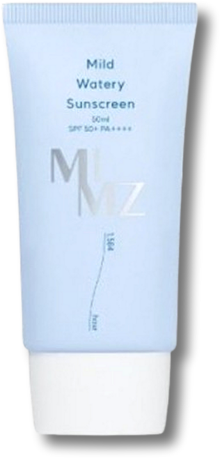 [본사정품] 밈즈 마일드 워터리 썬스크린/워터프루프선케어/피부저자극테스트완료/유기자차선크림/수분진정/백탁zero/, 1개, 50ml