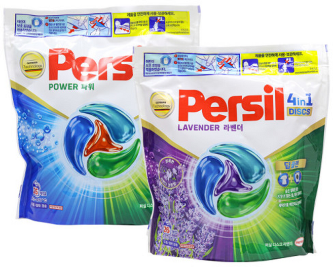 퍼실 디스크 파워 캡슐세제 26개입 1개+라벤더 26개입 1개, 25g, 1개